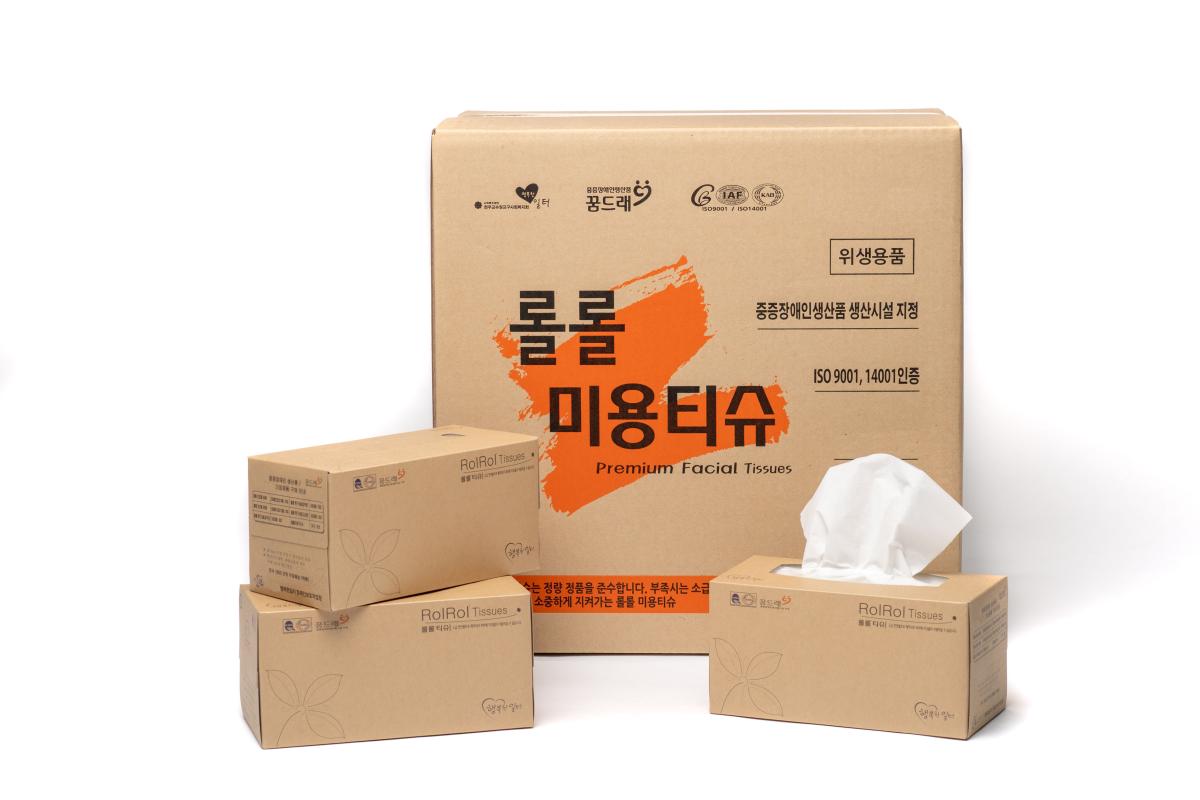 롤롤 미용각티슈 250매*24각