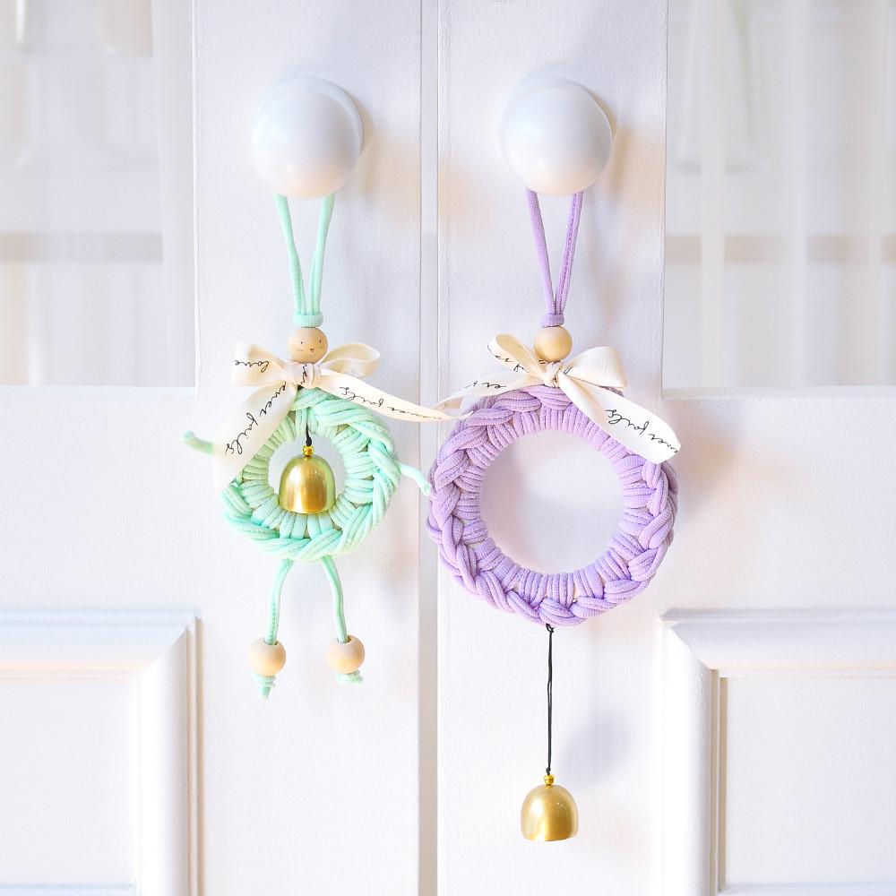 DIY 도어벨 리스 만들기 업사이클링 키트 양말목 새활용 환경교육 아트앤허그